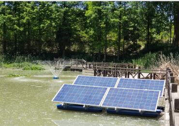 Sistema de aeração solar de 750 W em Hefei