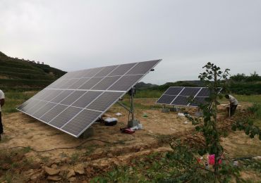 Sistema de bomba solar de 7,5 kw em SuiDe, Shaanxi