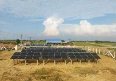 Sistema de bombeamento solar de 30 kW em Mianmar